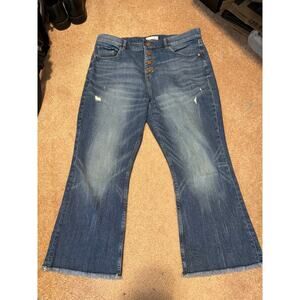 Ann Taylor Loft High Waist Flare Crop size 14/32